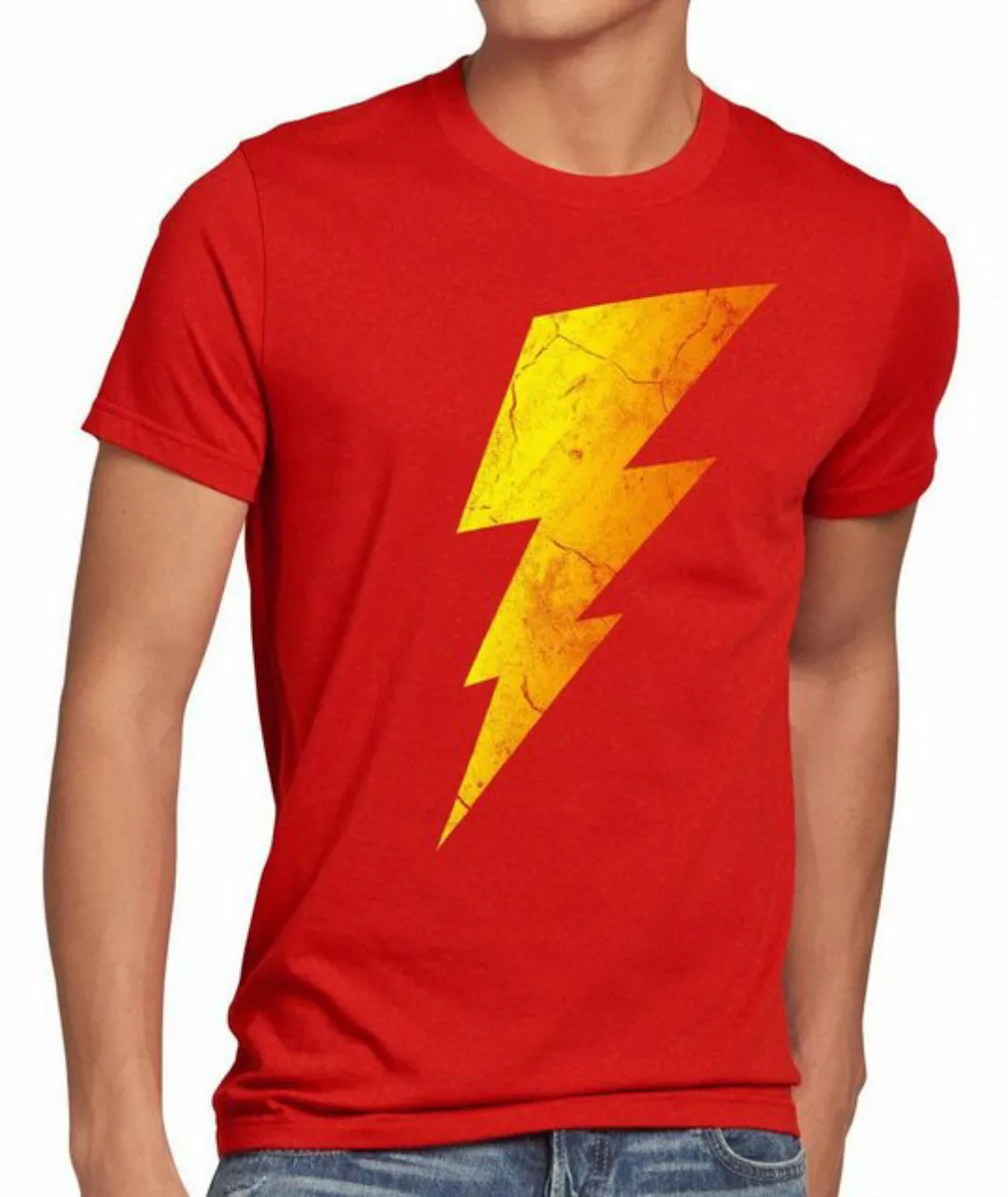 style3 Print-Shirt Herren T-Shirt Sheldon Lightning Bolt Blitz flash bang C günstig online kaufen