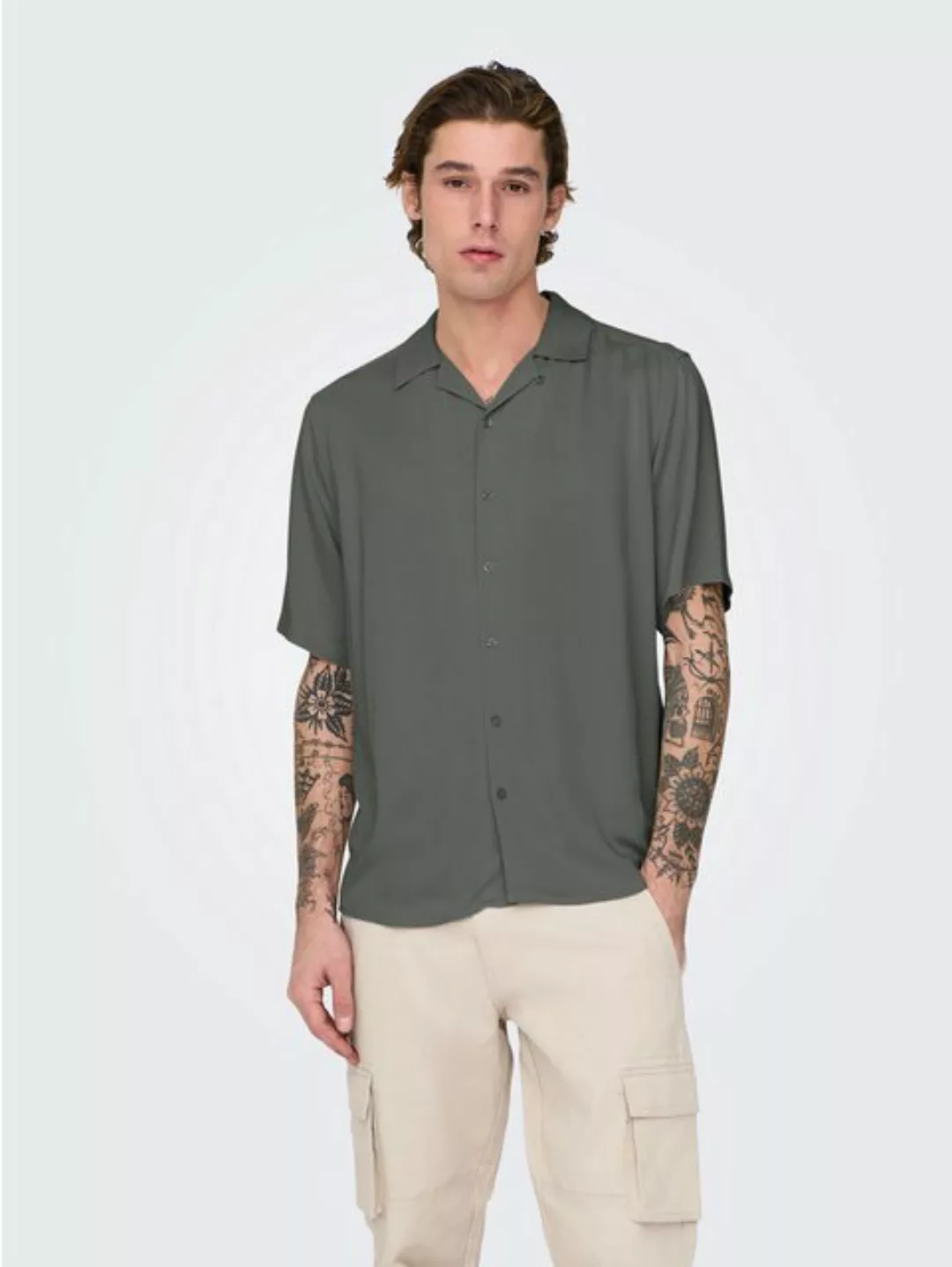 ONLY & SONS Kurzarmhemd ONSDASH LIFE REG VISC RES SS SHIRT günstig online kaufen