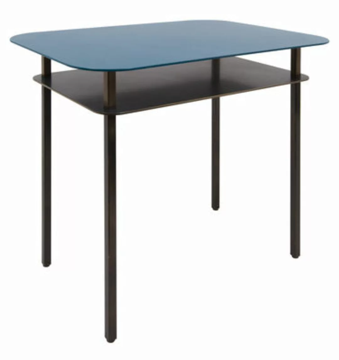 Beistelltisch Kara metall blau schwarz / Nachttisch - 60 x 44 cm - Maison S günstig online kaufen