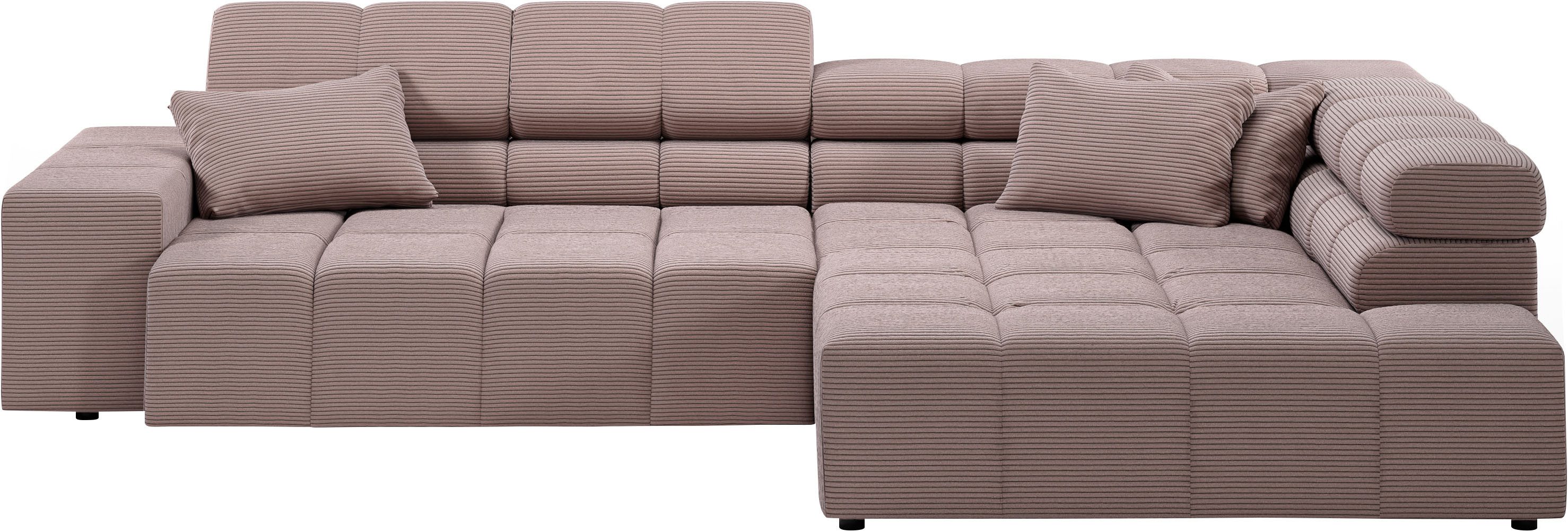 INOSIGN Ecksofa "Ancona incl. Kopfteilverstellung, Breite 319cm, L-Form", w günstig online kaufen