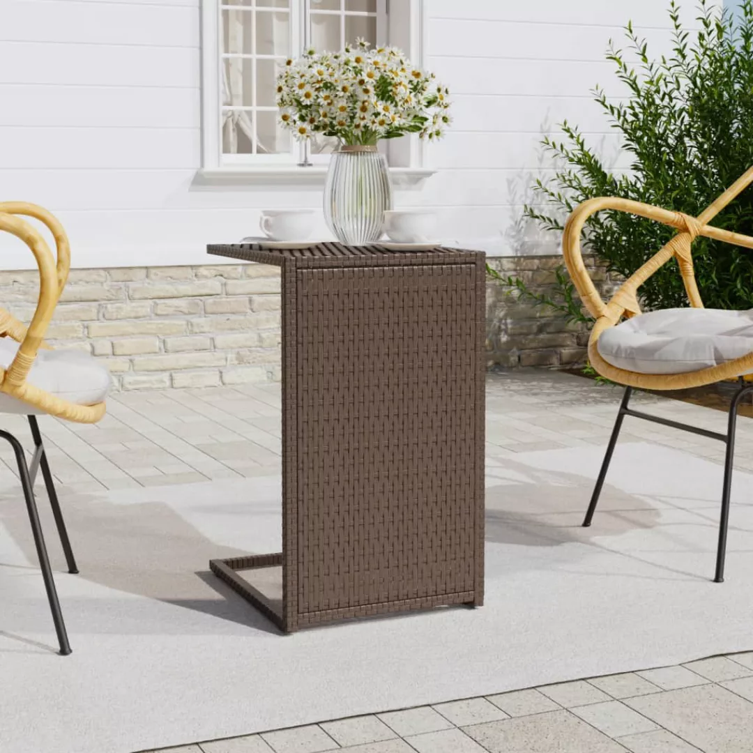 Vidaxl C-tisch Braun 40x35x60 Cm Poly Rattan günstig online kaufen