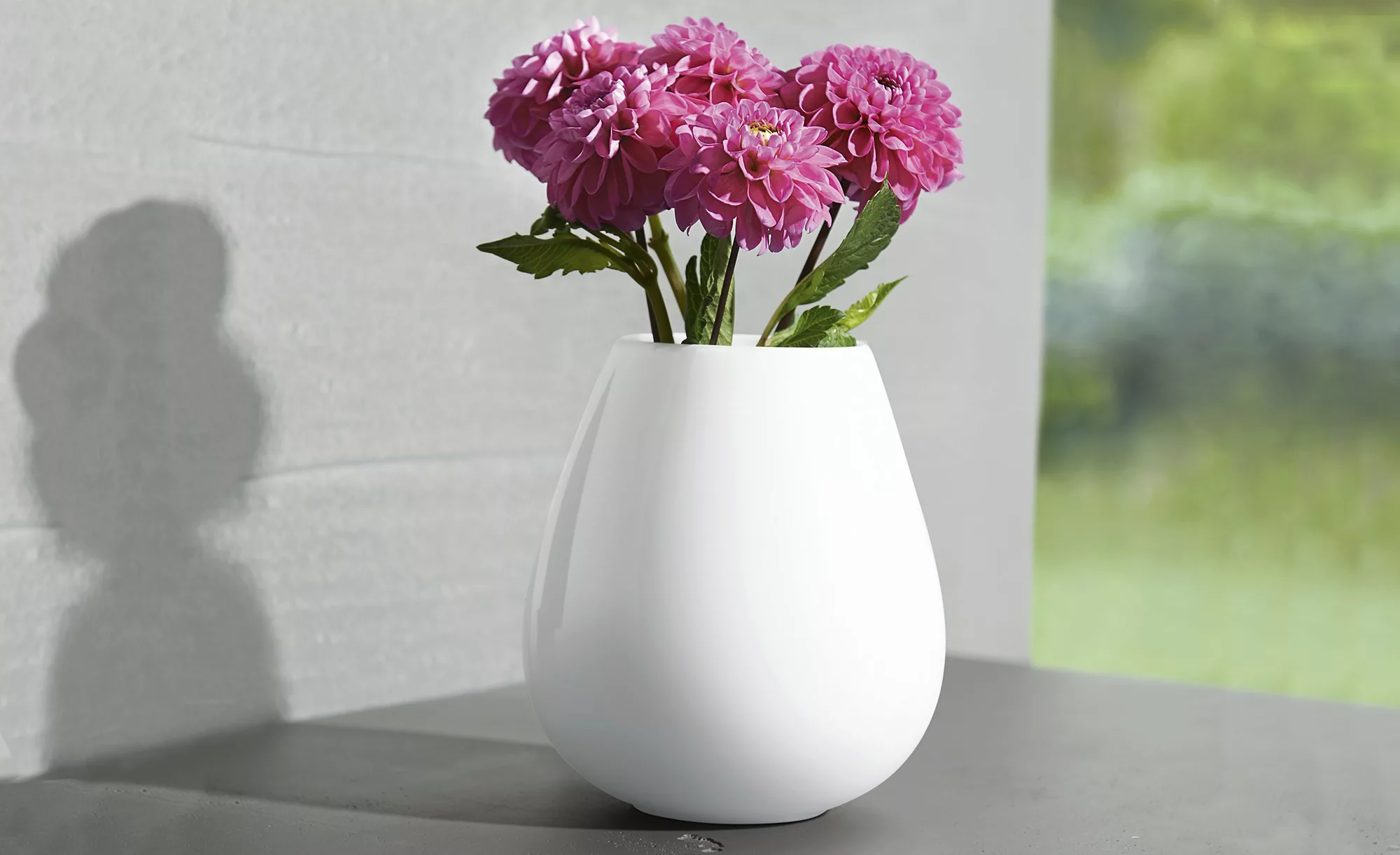 ASA SELECTION Bodenvase  Ease ¦ weiß ¦ Steingut ¦ Maße (cm): H: 32  Ø: 28 A günstig online kaufen