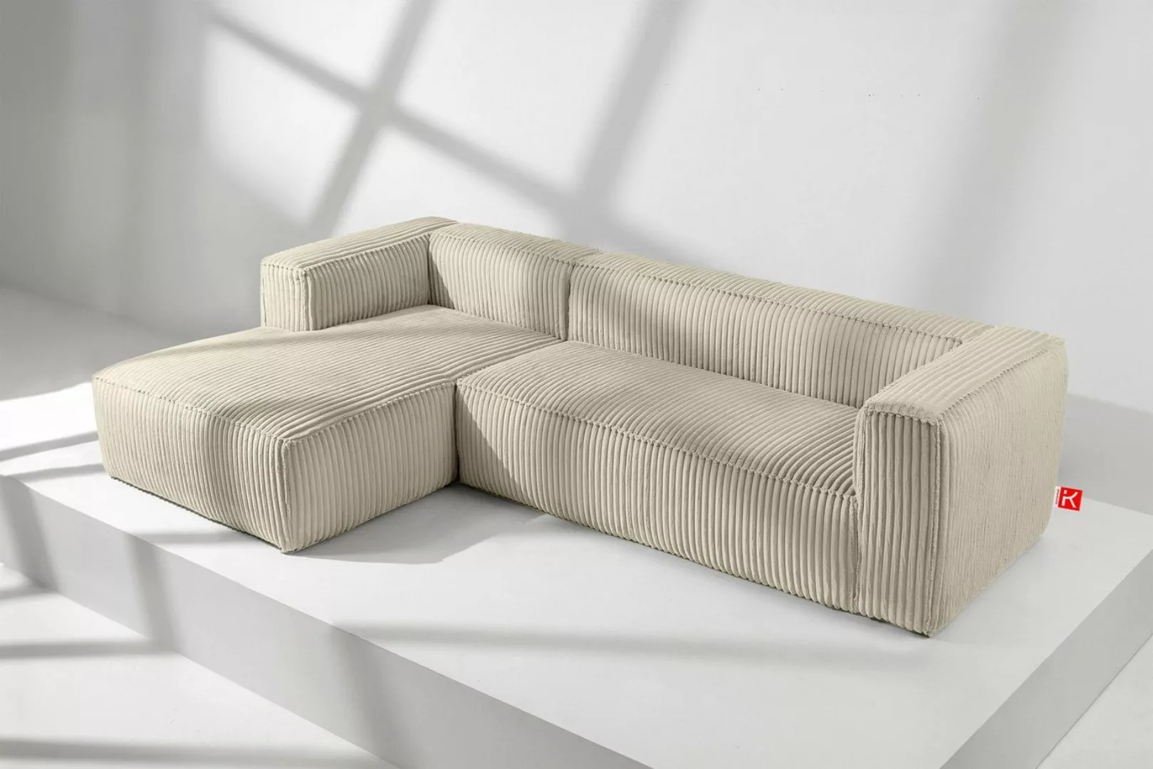 KONSIMO® Ecksofa Links Ecksofa FEROX, hergestellt in der EU,aus breitem Cor günstig online kaufen