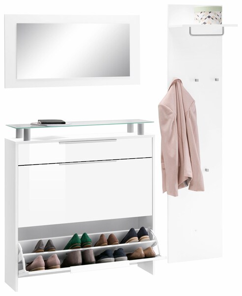 borchardt Möbel Garderoben-Set "Oliva", (3-tlg.), mit hängendem Schuhschran günstig online kaufen