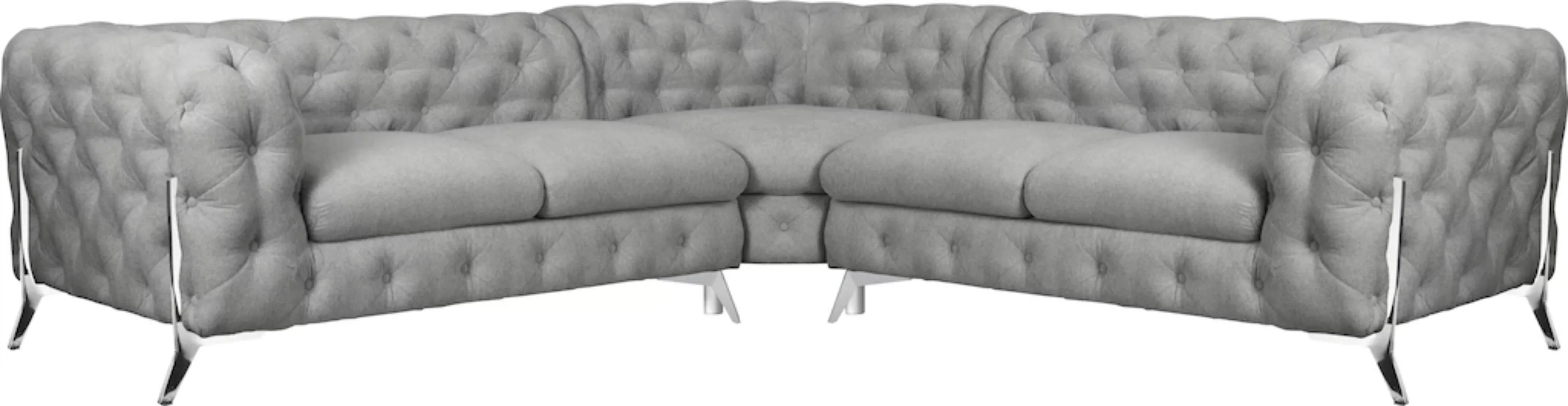 Leonique Chesterfield-Sofa "Amaury L-Form", Chesterfield-Optik, Breite/Tief günstig online kaufen