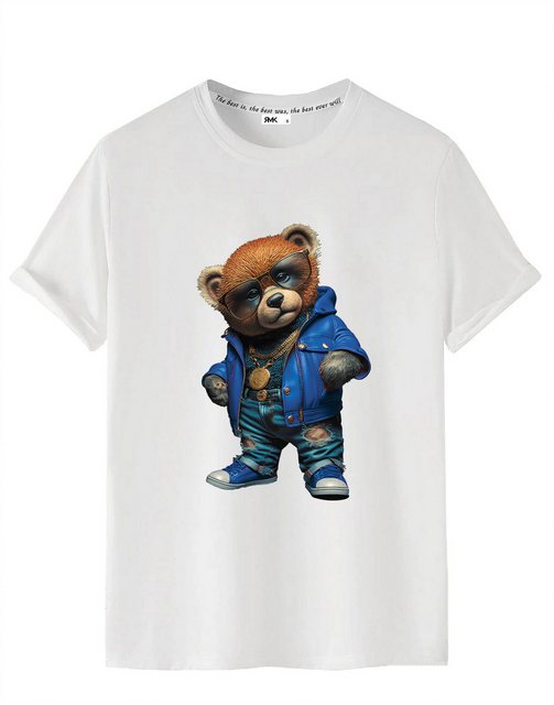 RMK T-Shirt Herren Shirt Sommer Teddybär Bär Bear aus Baumwolle günstig online kaufen