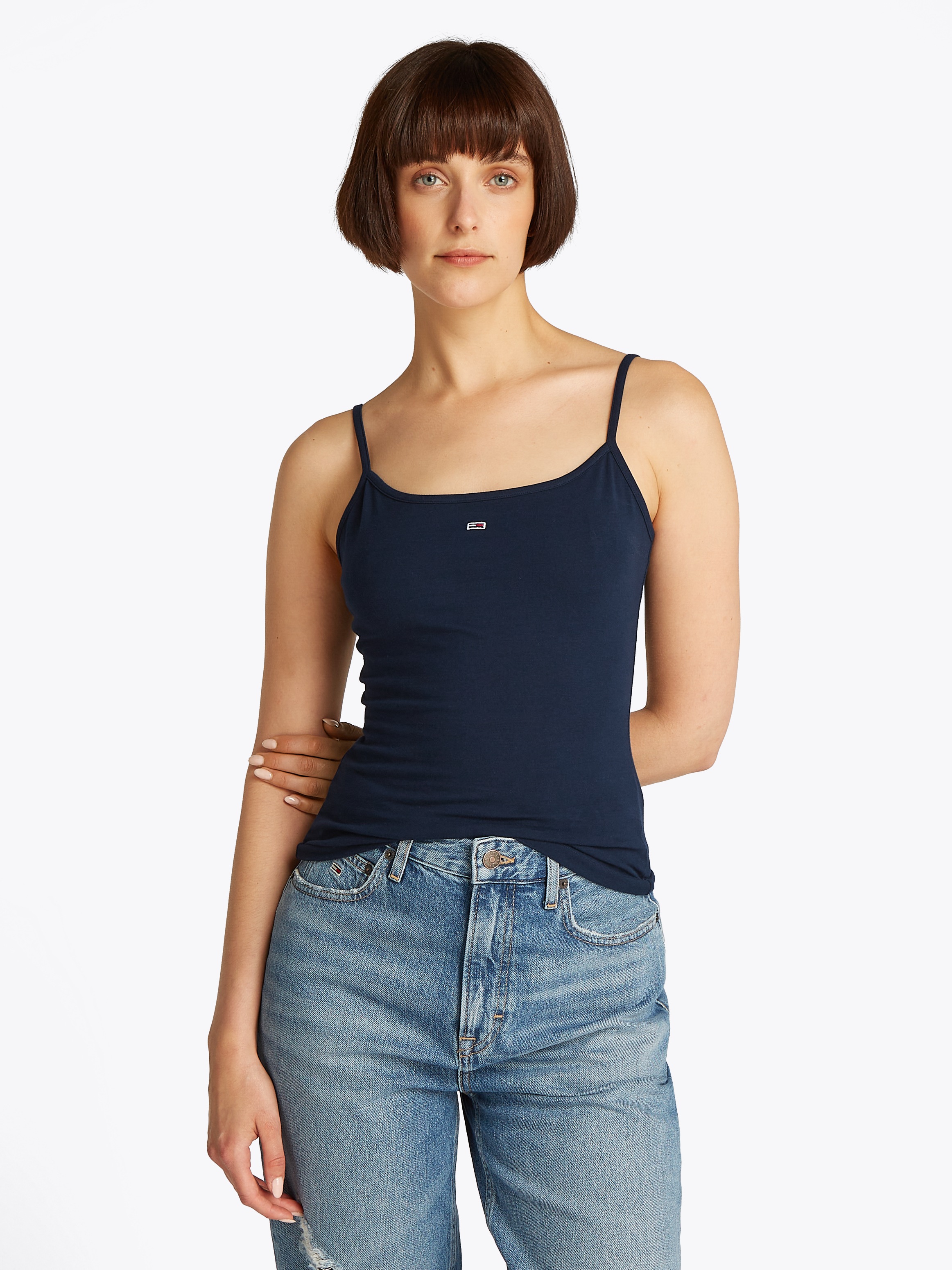 Tommy Jeans Spaghettitop "TJW ESSENTIAL STRAP TOP EXT", mit Logostickerei günstig online kaufen