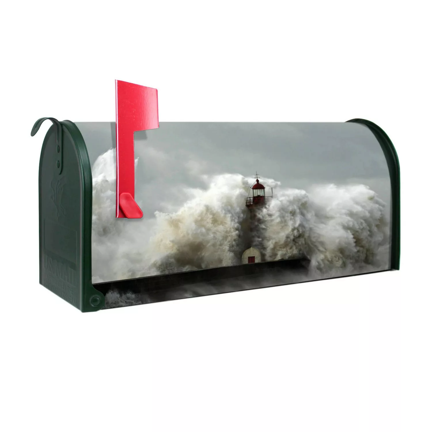 Banjado Amerikanischer Briefkasten Grün 48x22x16cm US Mailbox Letterbox Pos günstig online kaufen