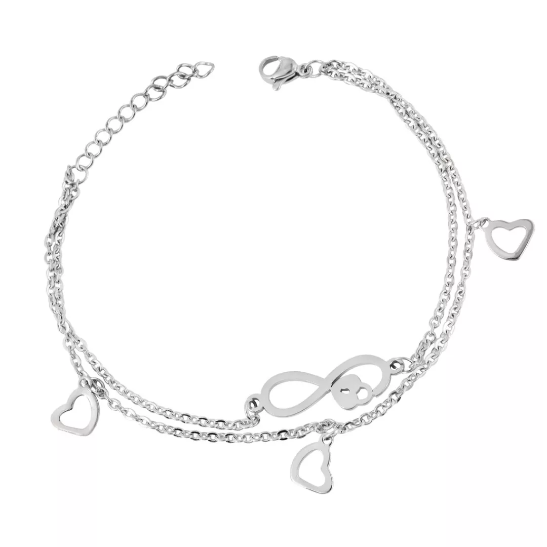 Adelia´s Edelstahlarmband "Armband Unendlichzeichen aus Edelstahl 17 cm" günstig online kaufen