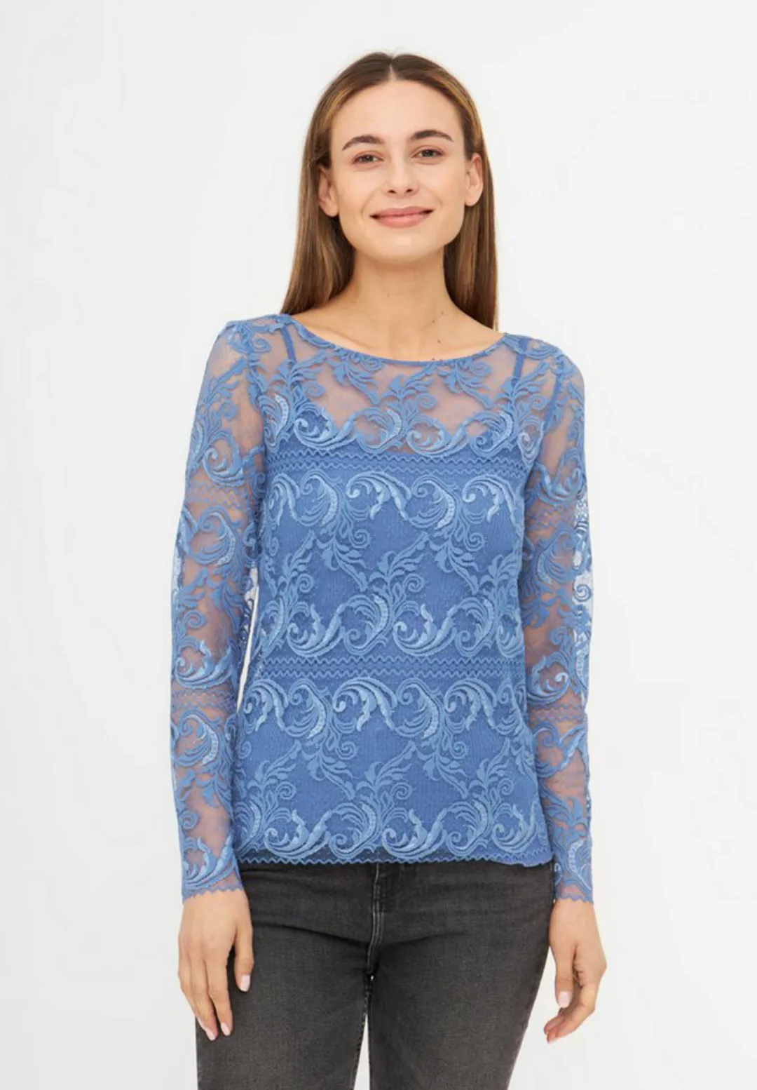 Tooche Longtop Lace Elegance Bluse mit Spitzendetails günstig online kaufen