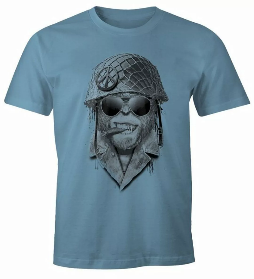 MoonWorks Print-Shirt Herren T-Shirt Gorilla Helmet Fun-Shirt mit Print günstig online kaufen