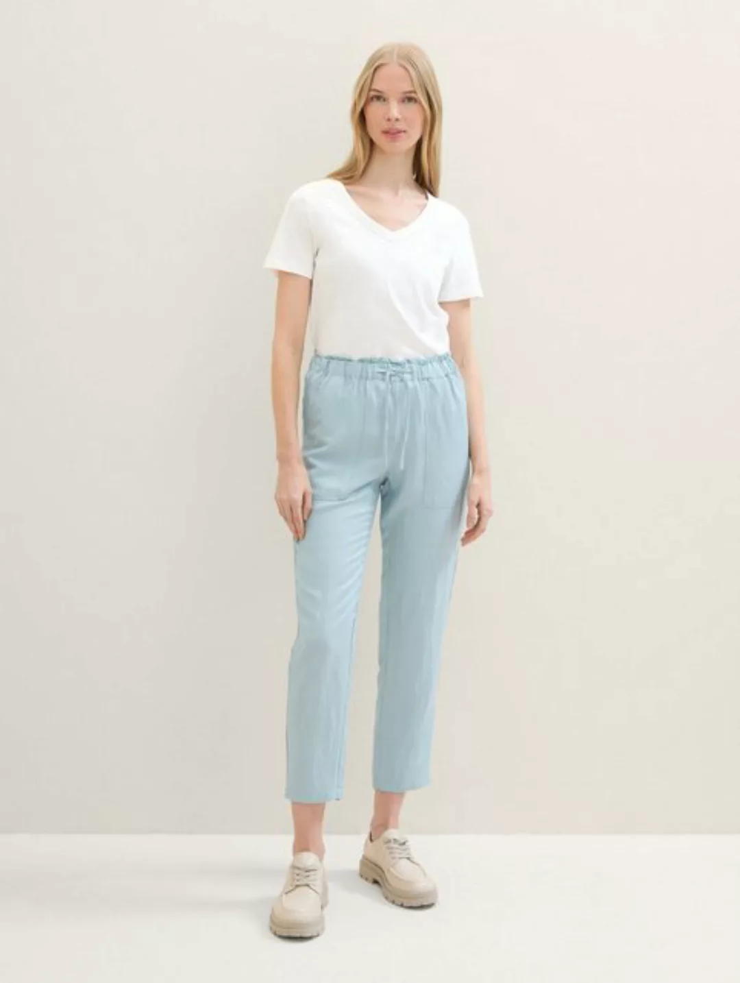 TOM TAILOR Culotte Lockere Hose mit Leinen günstig online kaufen