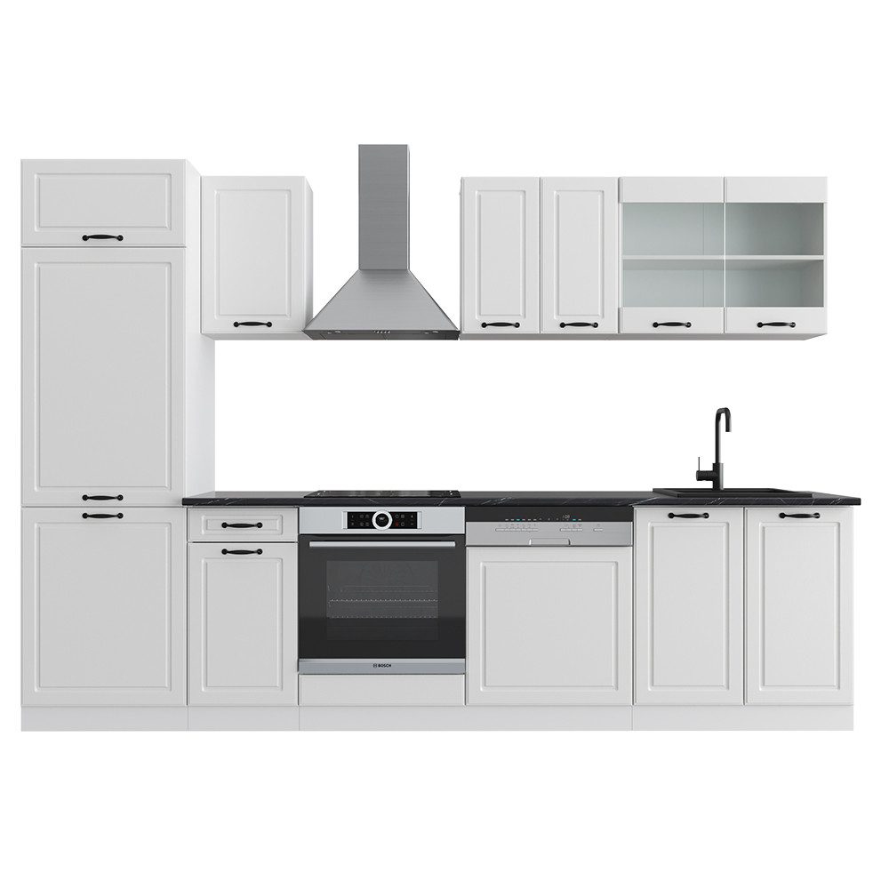 Vicco Küchenzeile R-Line, Weiß Landhaus/Anthrazit, Ohne günstig online kaufen