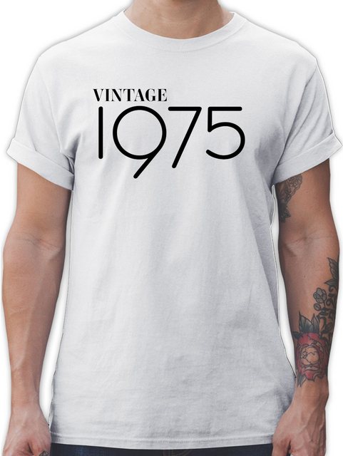 Shirtracer T-Shirt 1975 Vintage 50. Geburtstag günstig online kaufen