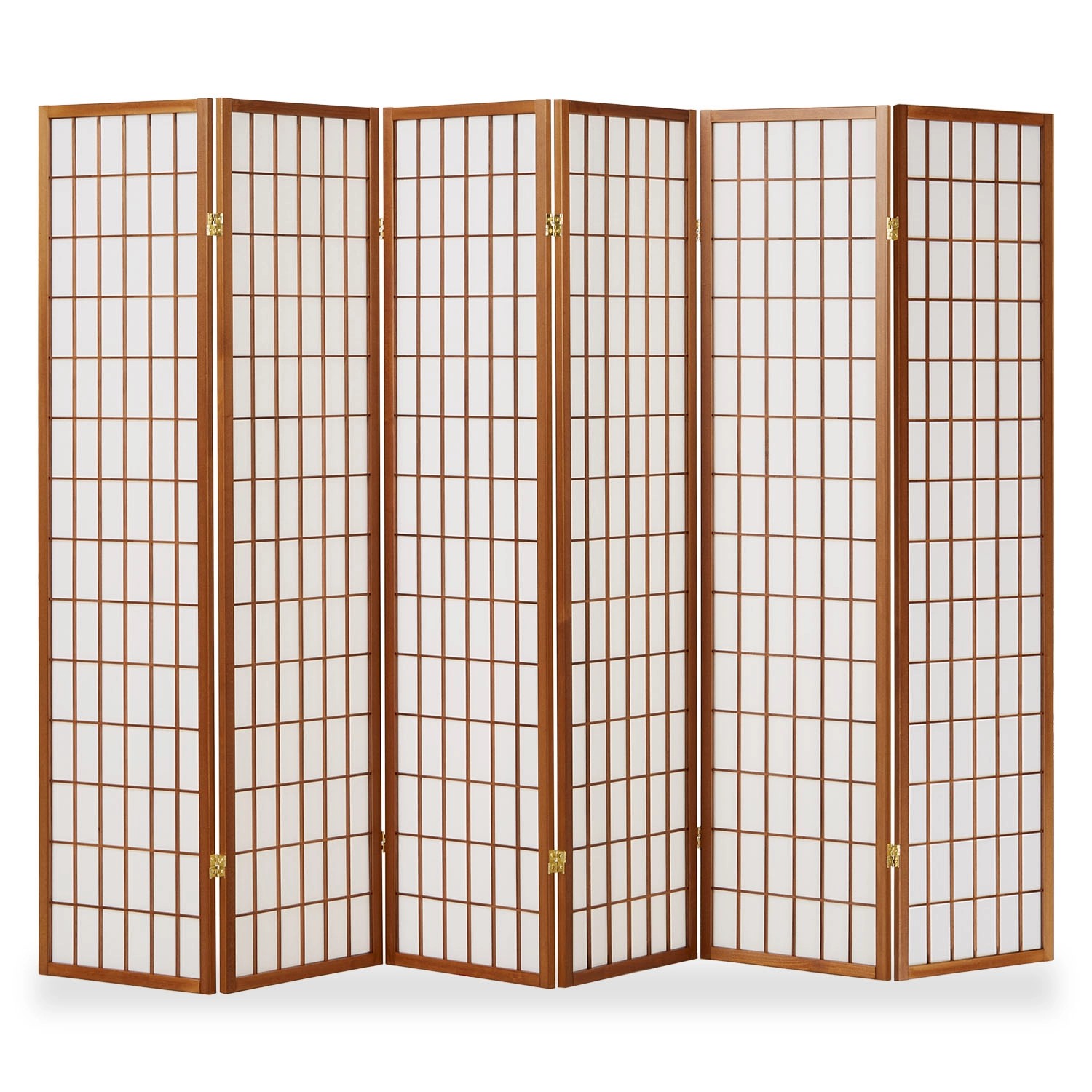 Homestyle4u 6-tlg. Paravent in Braun 264x175 cm 227 günstig online kaufen