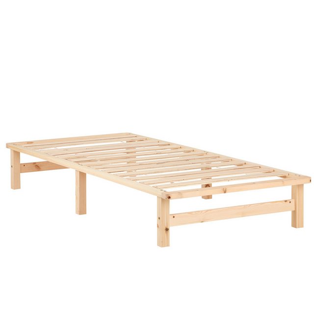 Homestyle4u Holzbett Palettenbett Massivholzbett Futonbett Palettenmöbel Be günstig online kaufen