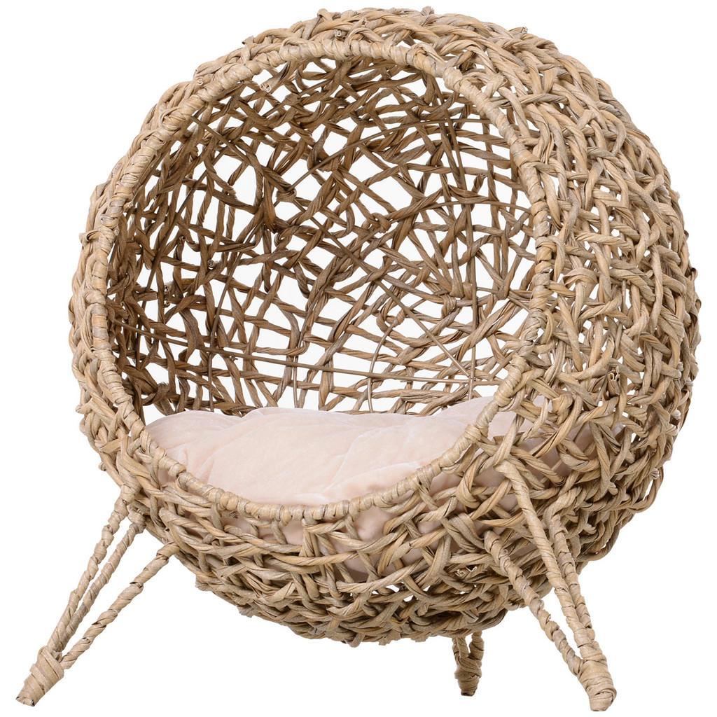 PawHut Katzenkorb natur Rattan B/H/L: ca. 52x58x52 cm günstig online kaufen