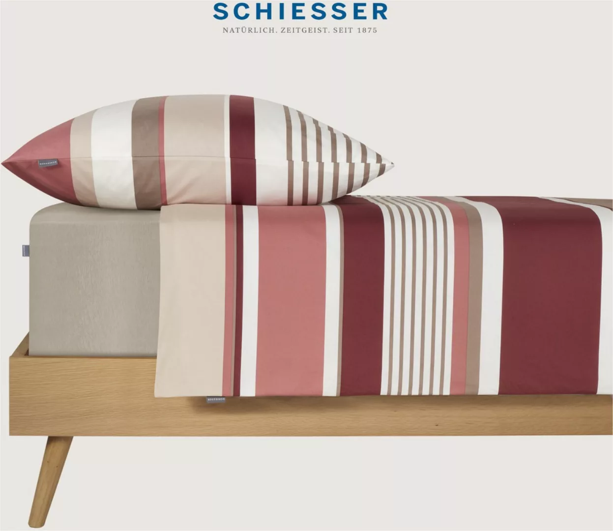Schiesser Bettwäsche »Rexo aus weicher Baumwolle mit Streifen«, Made in Gre günstig online kaufen