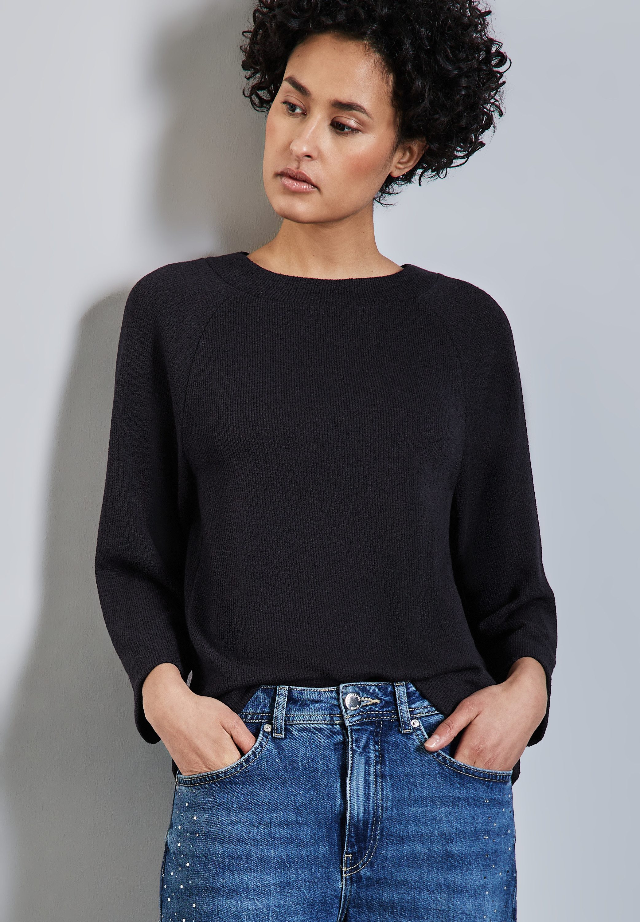 STREET ONE 3/4-Arm-Shirt, mit U-Boot-Ausschnitt günstig online kaufen