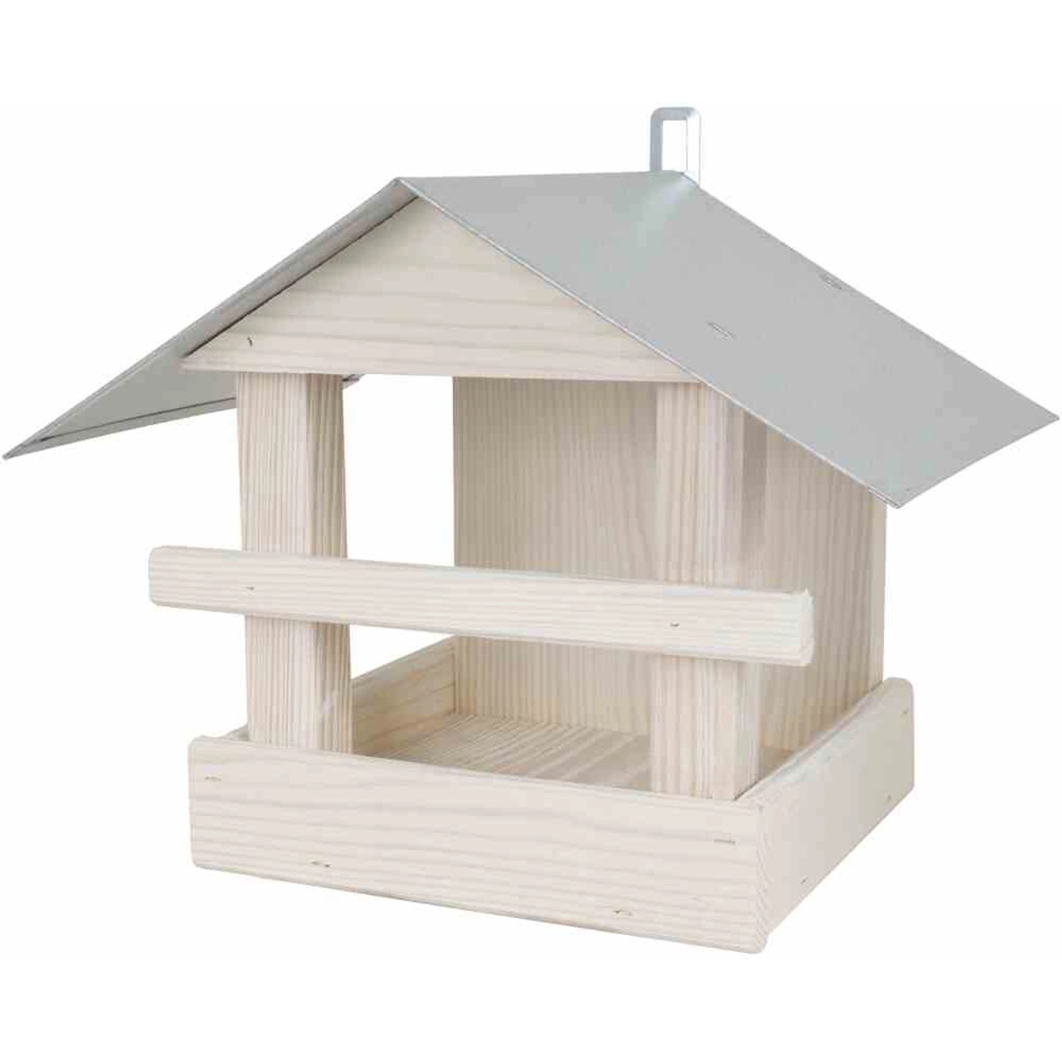 Siena Garden Vogelhaus Kiefer Weiß und Silber 19 cm x 26 cm x 23 cm FSC® günstig online kaufen