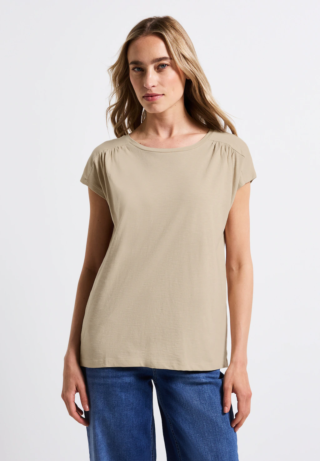 STREET ONE T-Shirt, mit Seitlichen Einschlitzen am Saum günstig online kaufen