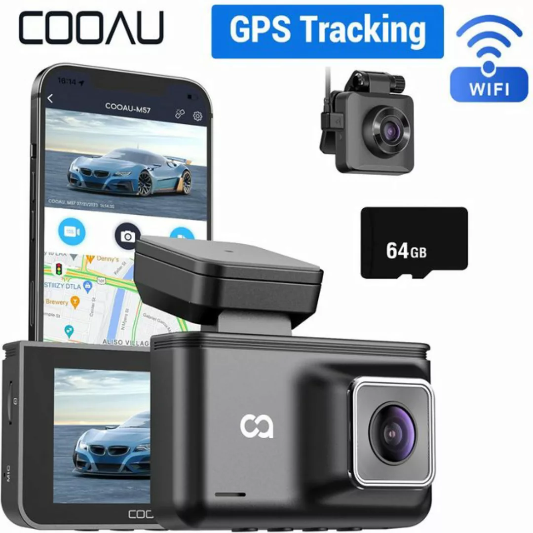 COOAU Dashcam Auto mit Vorne Hinten 2.5K/1080P WiFi & GPS mit Loop-Aufnahme günstig online kaufen