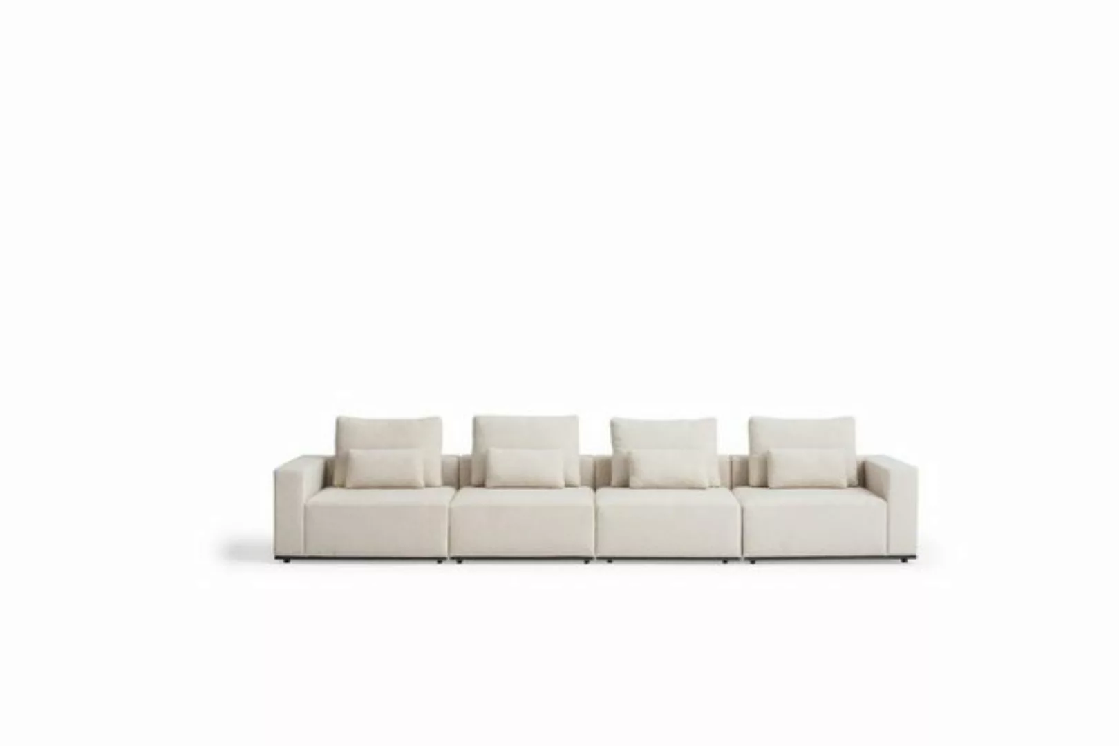 JVmoebel Big-Sofa Weißer Sechssitzer Luxus Textil Sofas Wohnzimmer Moderne, günstig online kaufen