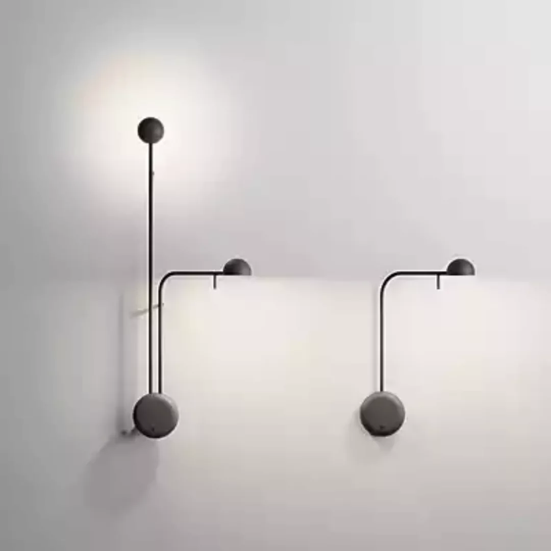 Vibia Pin Wandleuchte LED 2-flammig, schwarz - links günstig online kaufen