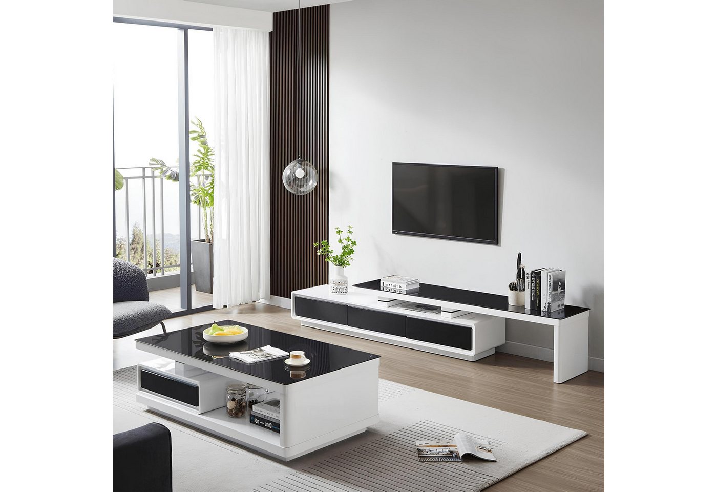 Xlmoebel TV-Schrank Luxuriöse Kommode mit Glas Sideboard für das Wohnzimmer günstig online kaufen