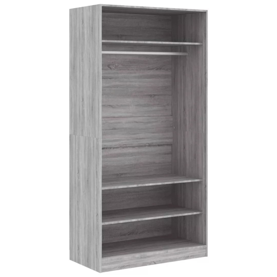 vidaXL Kleiderschrank Kleiderschrank Grau Sonoma 100x50x200 cm Spanplatte günstig online kaufen