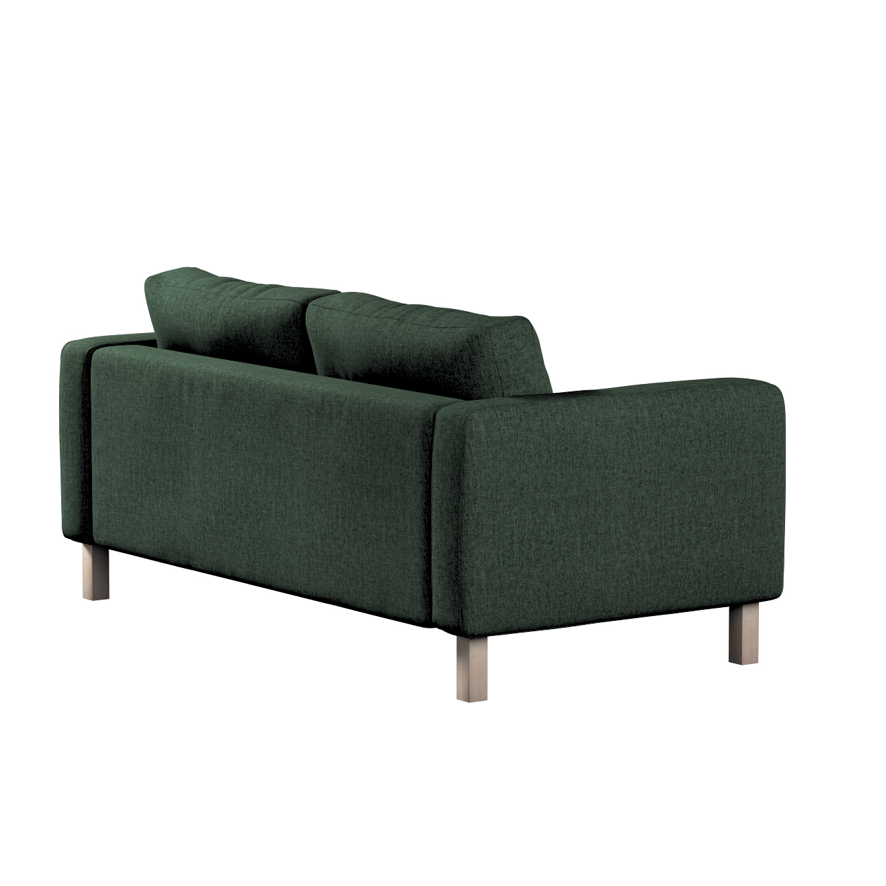Bezug für Karlstad 2-Sitzer Sofa nicht ausklappbar, dunkelgrün, Sofahusse, günstig online kaufen