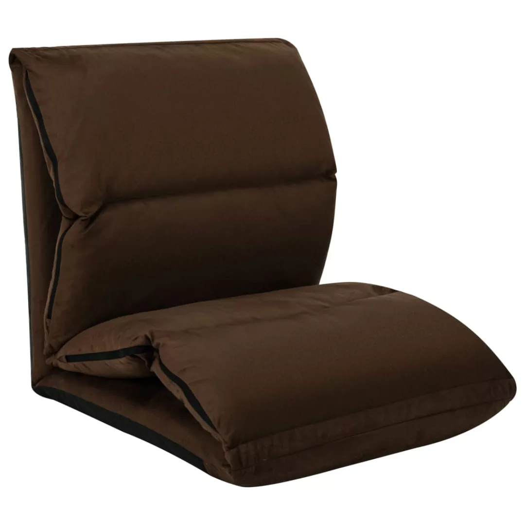 vidaXL Chaiselongue Bodenstuhl Faltbar Braun Mikrofaser, günstig online kaufen