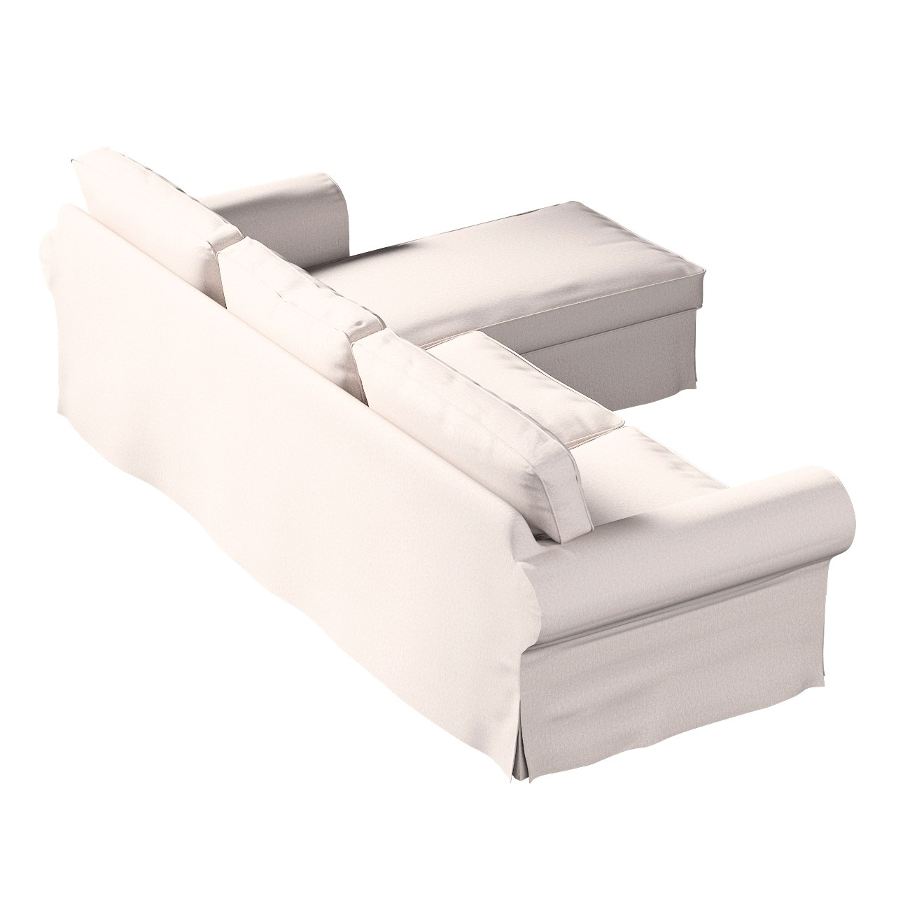 Bezug für Ektorp 2-Sitzer Sofa mit Recamiere, hellbeige, Ektorp 2-Sitzer So günstig online kaufen