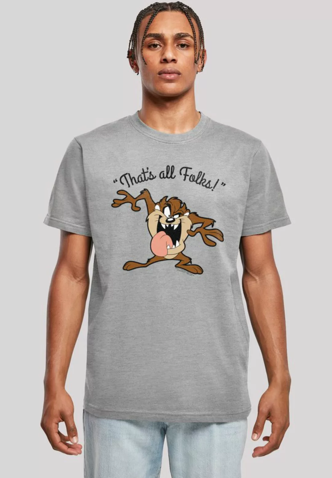 F4NT4STIC T-Shirt Looney Tunes Taz That's All Folks Print günstig online kaufen