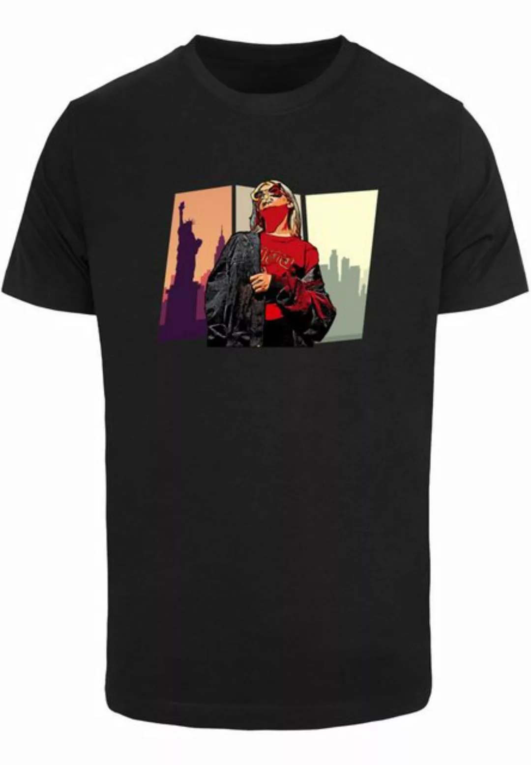 Merchcode T-Shirt Merchcode Herren Grand Red Girl T-Shirt Round Neck (1-tlg günstig online kaufen