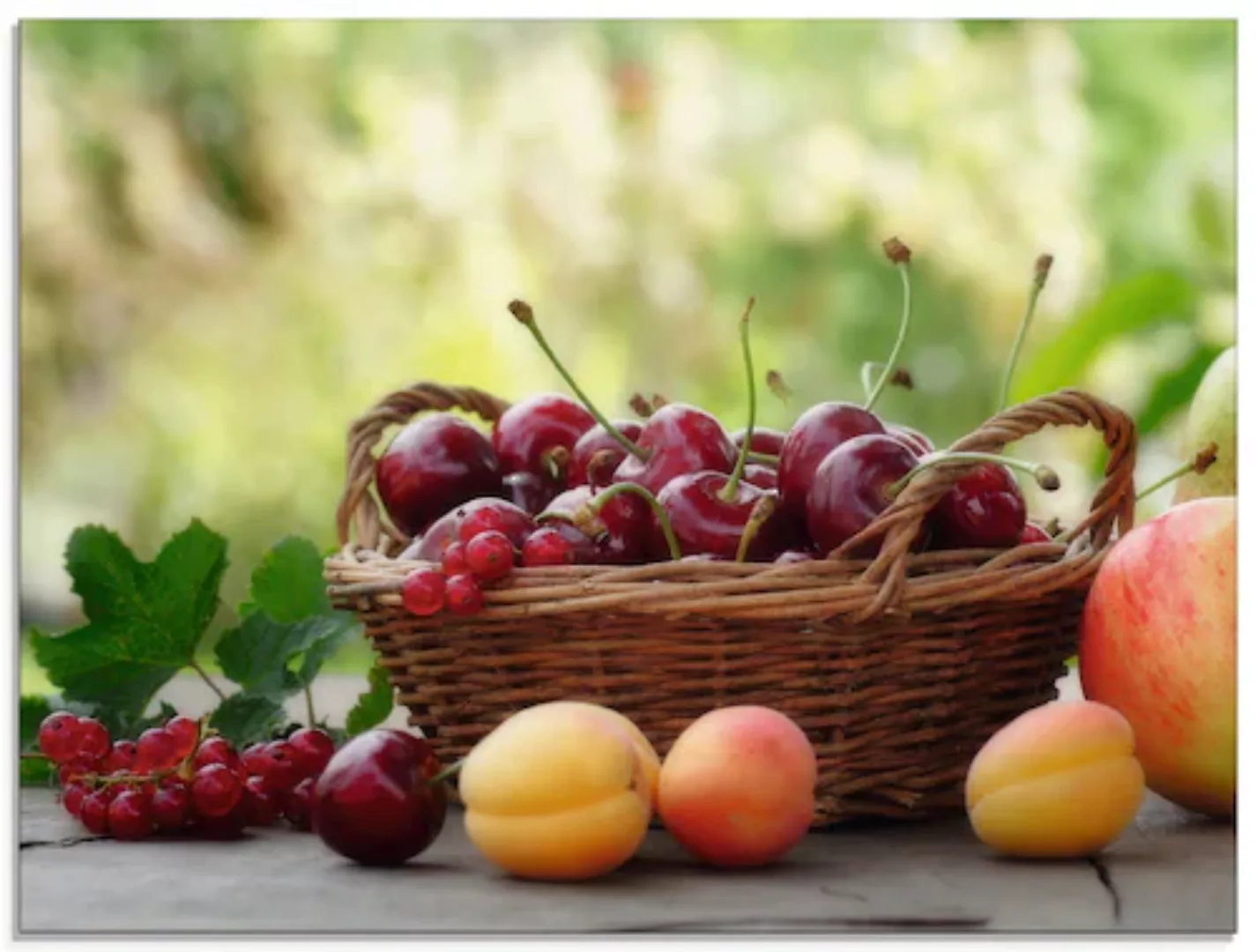 Artland Glasbild »Frische Früchte Körbchen«, Lebensmittel, (1 St.), in vers günstig online kaufen