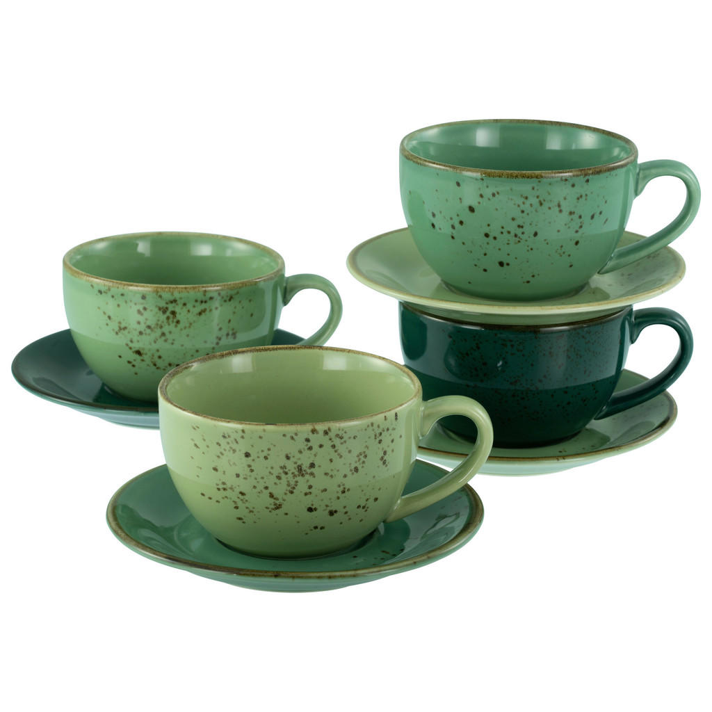 CreaTable Cappuccino-Set Nature Collection Green Life grün Steinzeug günstig online kaufen