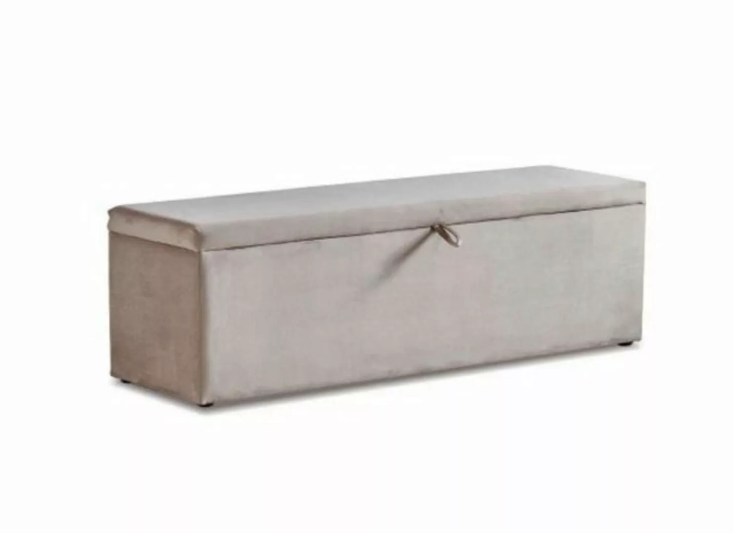 abc bedding Boxspringbett PALERMO Beige Samt Voll-orthopädisch mit Bettkast günstig online kaufen