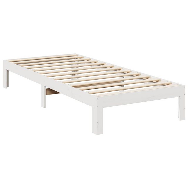 vidaXL Bett Massivholzbett ohne Matratze Weiß 80x200 cm Kiefernholz günstig online kaufen