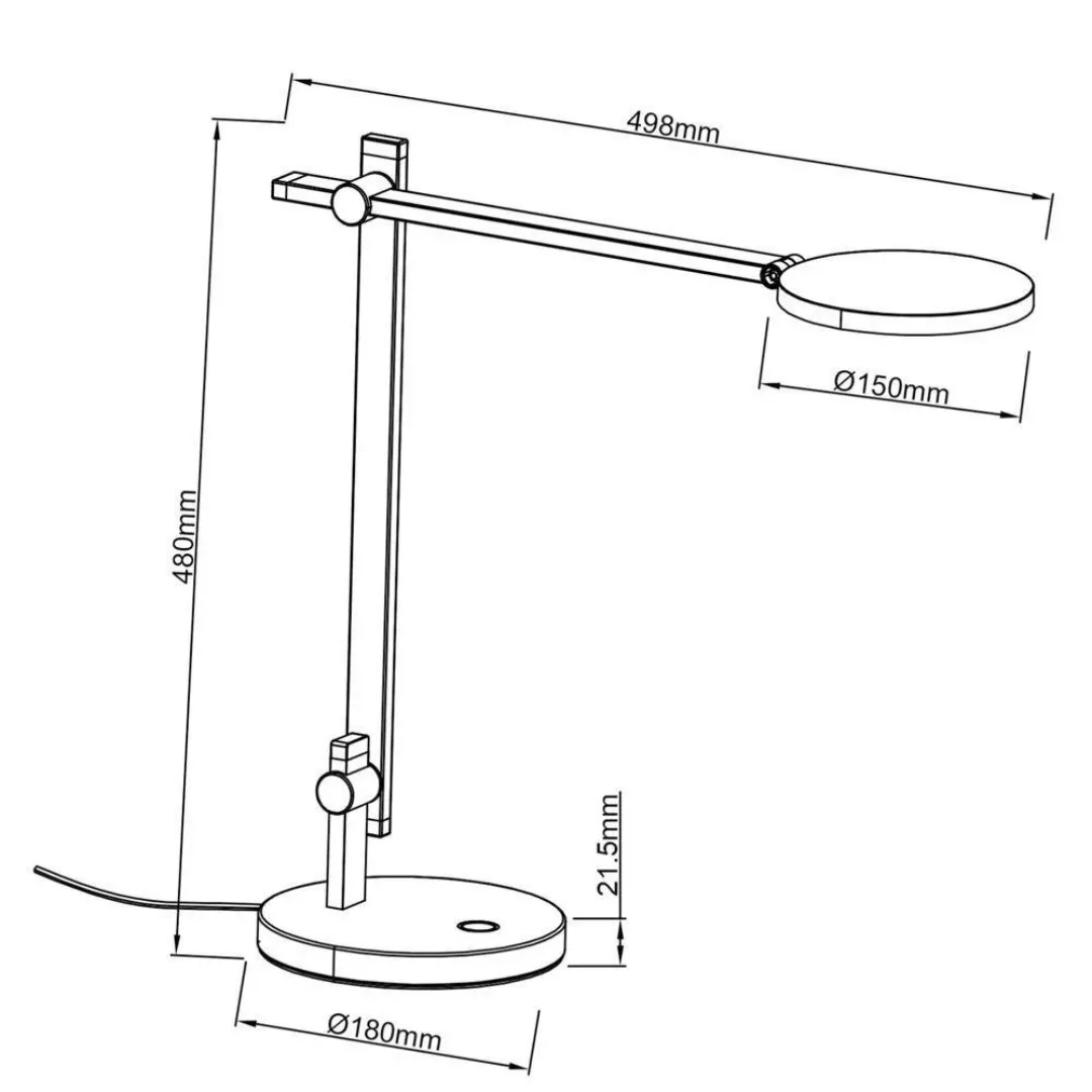 LED Tischleuchte Adhara in Weiß 12W 950lm günstig online kaufen