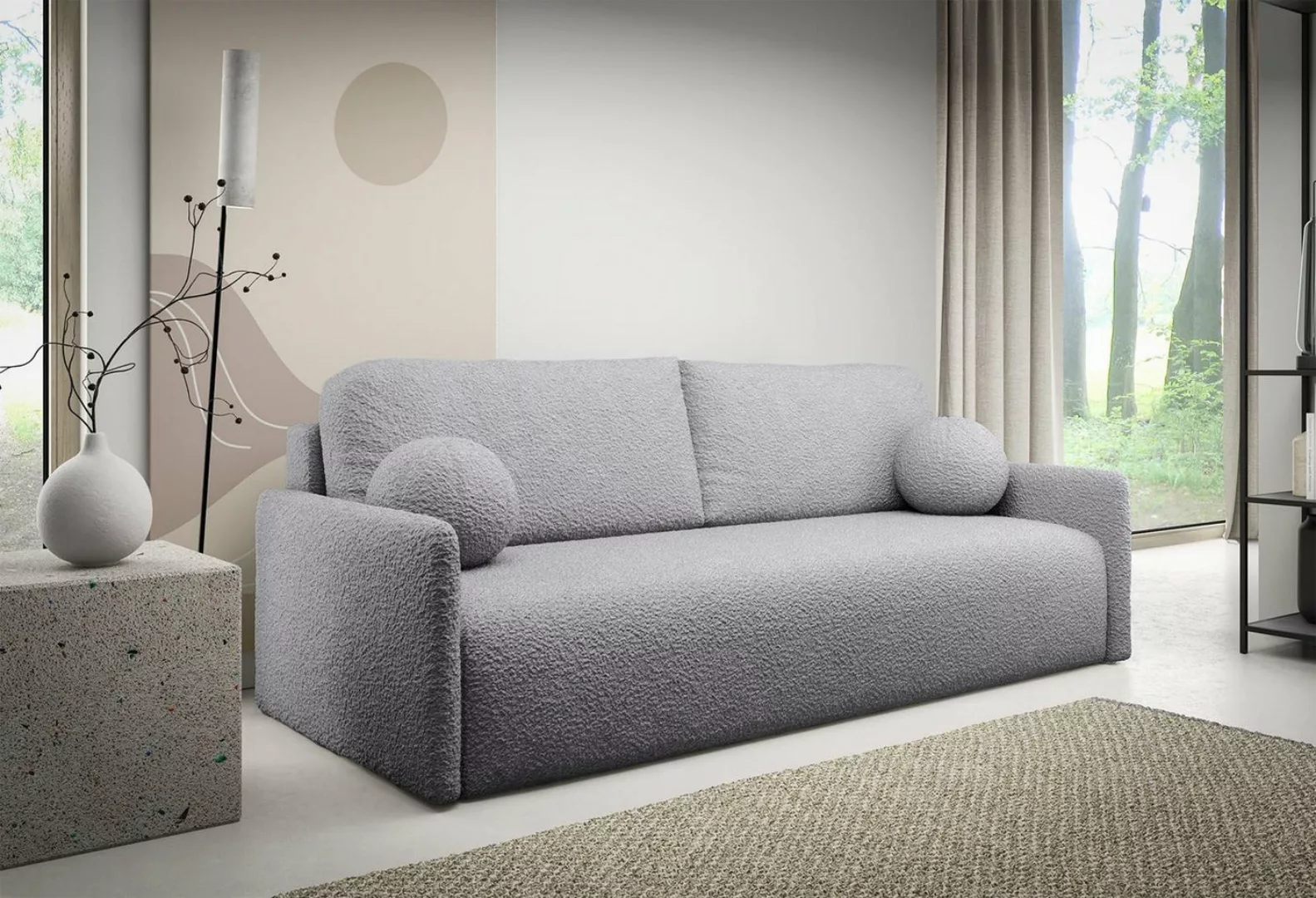 Compleo Schlafsofa kleine mit Bettkasten STYLO, Polstersofa, Breite: 206 cm günstig online kaufen