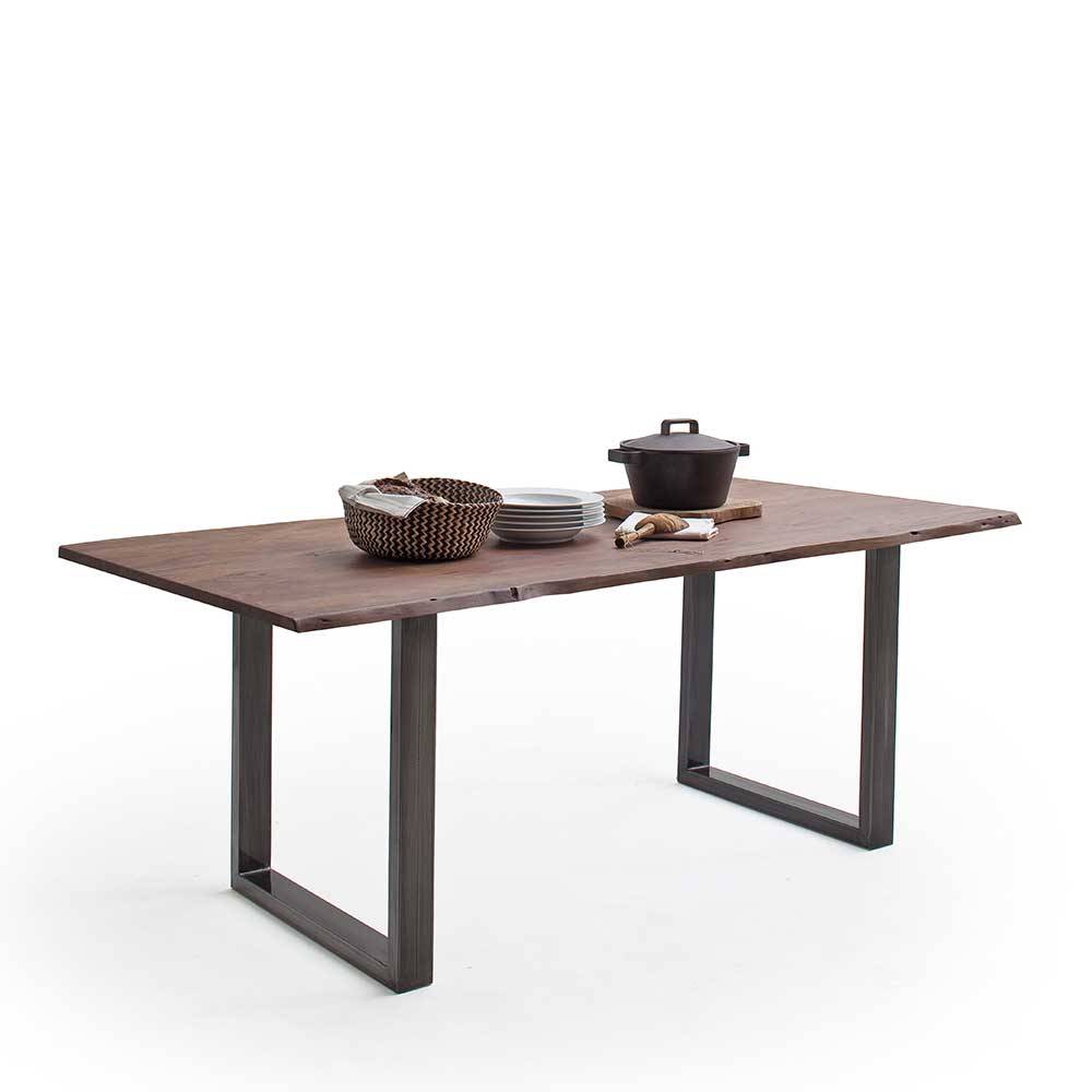Esstisch Holztisch aus Akazie Massivholz und Metall günstig online kaufen