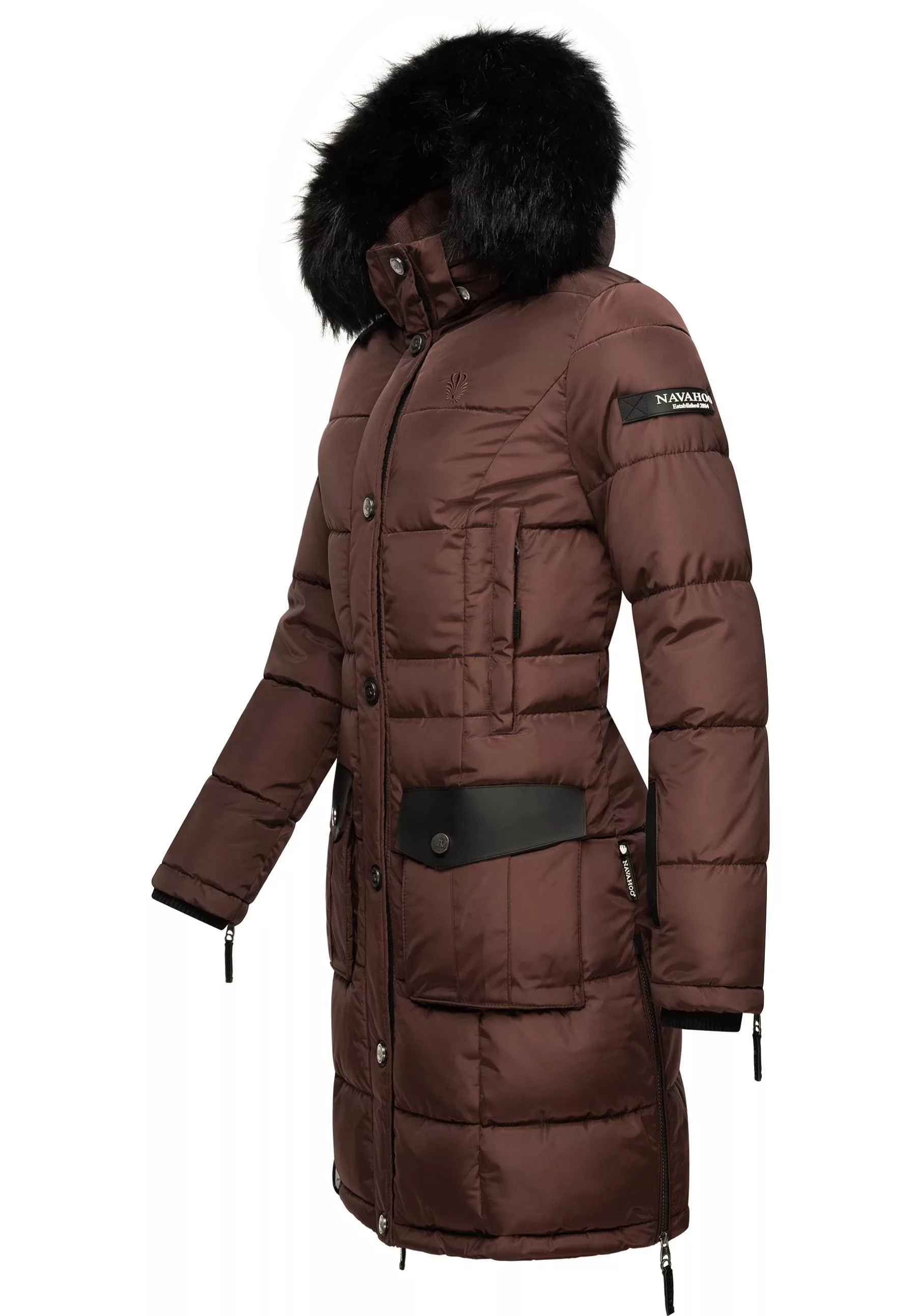 Navahoo Steppmantel "Sinja", stylischer Winter Parka mit edlem Fellimitat günstig online kaufen