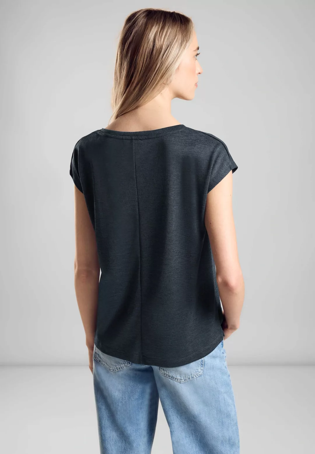 STREET ONE T-Shirt in Leinen-Optik günstig online kaufen