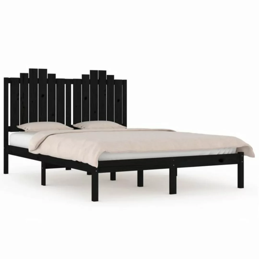 furnicato Bett Massivholzbett Schwarz Kiefer 120x190 cm günstig online kaufen