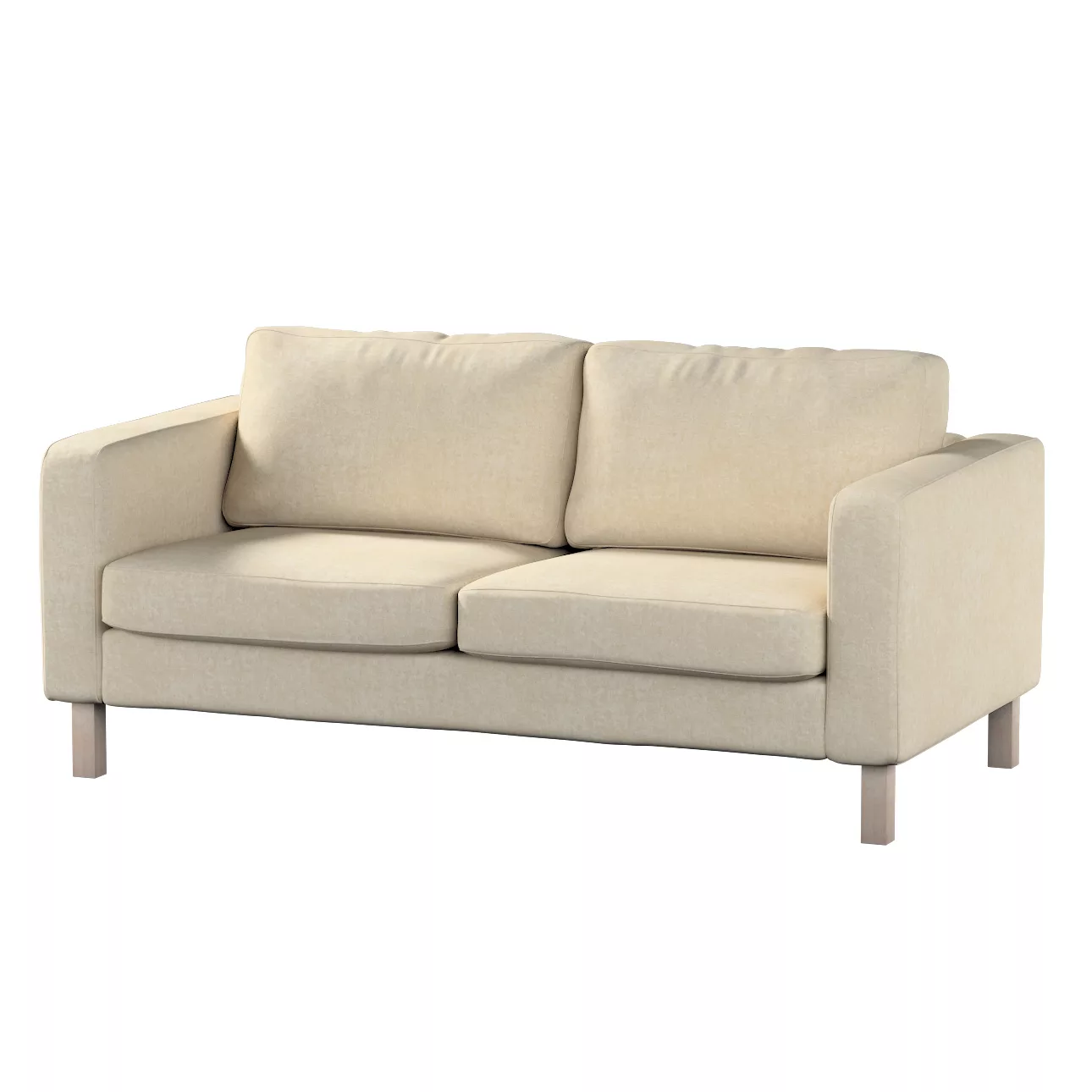 Bezug für Karlstad 2-Sitzer Sofa nicht ausklappbar, grau-beige, Sofahusse, günstig online kaufen