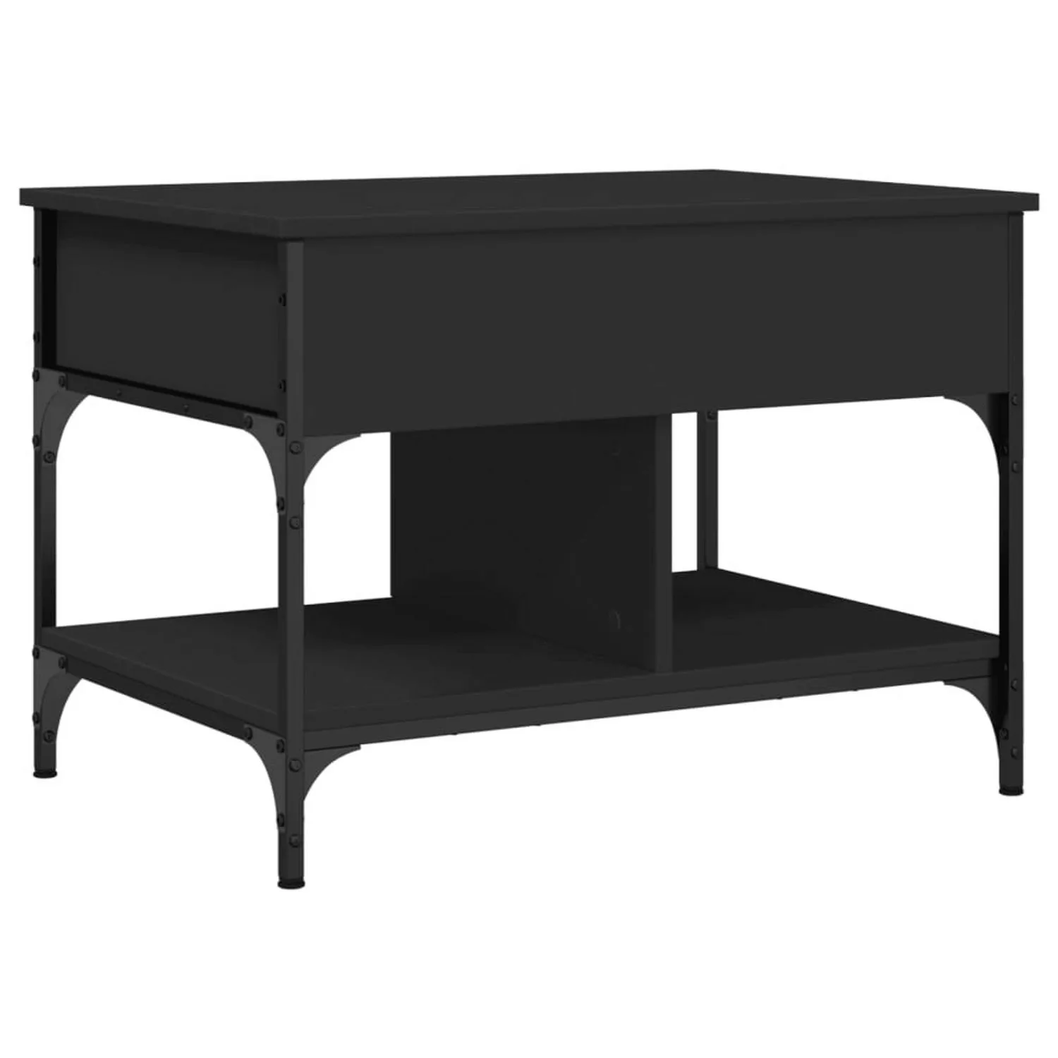 vidaXL Couchtisch Schwarz 70x50x50 cm Holzwerkstoff und Metall günstig online kaufen