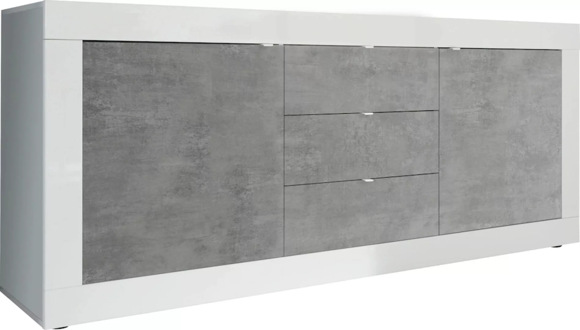 INOSIGN Sideboard "Basic Breite 210 cm, Kommode 2 Türen, 3 Schubkästen, Anr günstig online kaufen