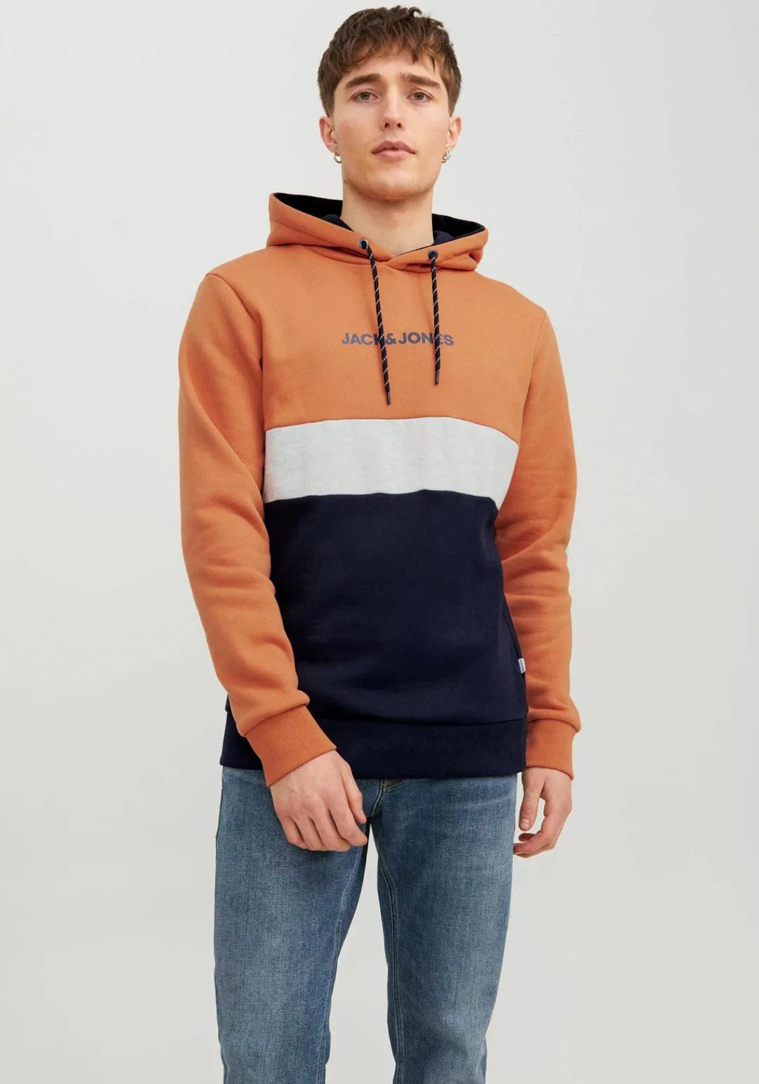 Jack & Jones Kapuzensweatshirt JJEREID BLOCKING SWEAT HOOD NOOS günstig online kaufen