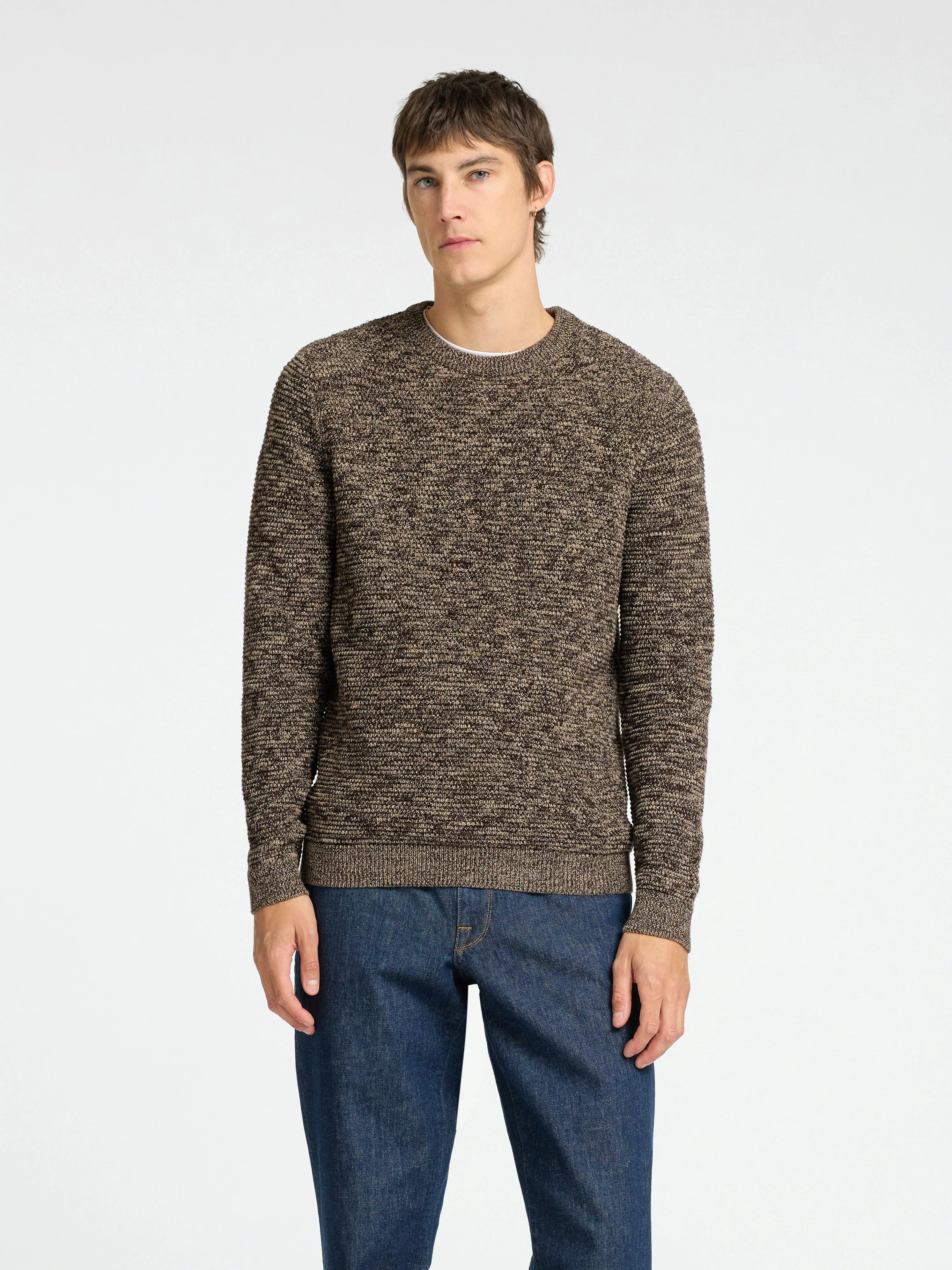 SELECTED HOMME Rundhalspullover SLHVINCE LS KNIT günstig online kaufen